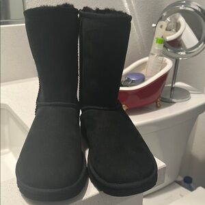 UGG Black Ankle Boots with Cozy Lining